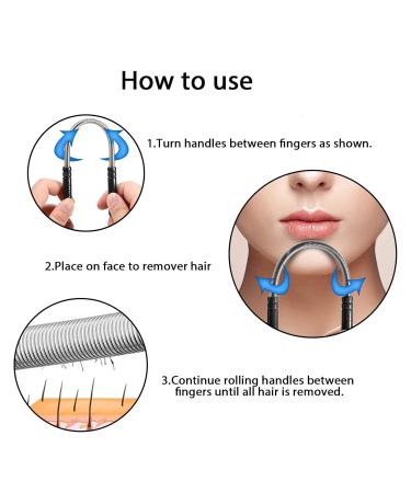 Facial Hair Shaver & Remover | Professional Spring Upper Lip Tool | Stainless Steel Ergonomic Design for Home Use - Buy Online on GoSupps.com