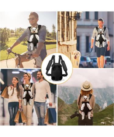 YUDODO Adjustable Pet Dog Carrier Backpack for Hiking/Camping, Small/Medium Dogs, Cats, Rabbits - Black - Buy Online on GoSupps.com