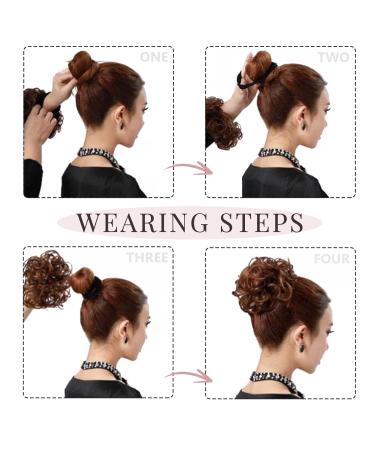 Buy Premium Hair Extensions for Updos | Voluminous Hair Ties in Dark & Light Brown - 45g - Buy Online on GoSupps.com