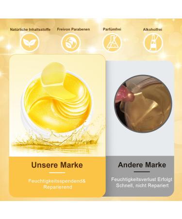 60 Golden Snail Eye Pads with Collagen - Anti-Aging Eye Mask for Dark Circles Puffiness & Wrinkles - International Shipping Available - Buy Online on GoSupps.com