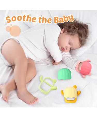 Treela 6 Pack Silicone Baby Teething Toys | BPA-Free Baby Chew Toys | Mitten Teething for Babies | Satisfy Sucking Needs - Buy Online on GoSupps.com