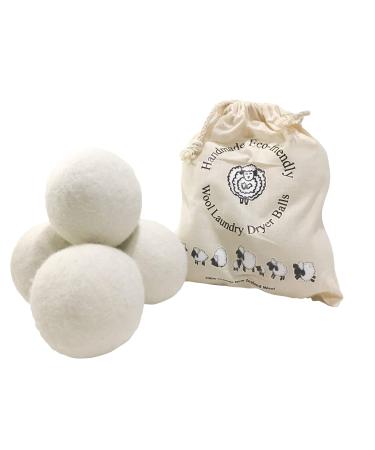 Reusable Wool Dryer Balls Organic Laundry Fabric Softener Natural Dryer Sheets Alternatives XL 4-PK