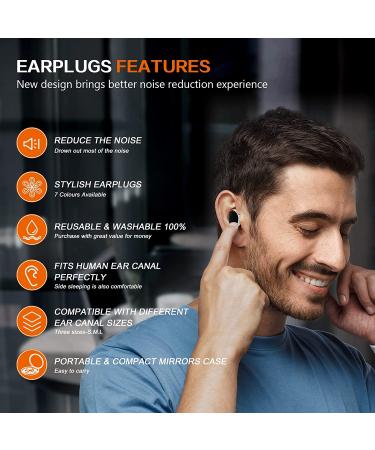Silicone Ear Plugs for Sleep with Compact Case - Noise Cancelling & Reusable - Perfect for Snoring, Work, Concerts - White - Buy Online on GoSupps.com