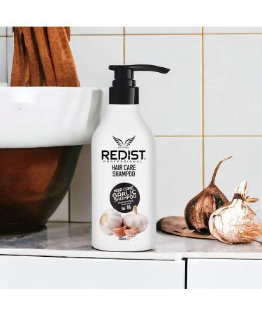 Redist Garlic Hair Care Shampooing 500 ml | Shampooing cheveux l'ail | Cure r paratrice intensive | Anti-chute de cheveux pour femmes et hommes | Cheveux cassants secs et ab m s | Sarimsak Sampuan - Buy Online on GoSupps.com