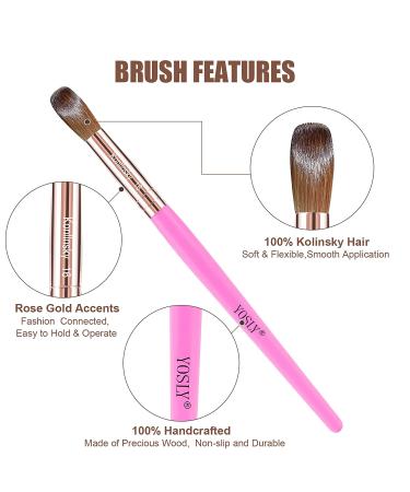 Professional Kolinsky Acrylic Nail Brush Size 10 - Salon Grade Application Brush for Nail Art - Beginner Friendly (Pink-10#) - Buy Online on GoSupps.com