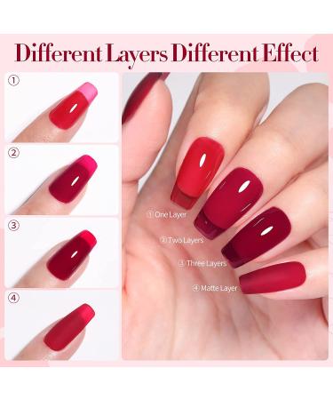 KRISNICE Wine Burgundy Red Cat Eye Gel Nail Polish Set for Fall Manicure - KCS2-004 - Buy Online on GoSupps.com