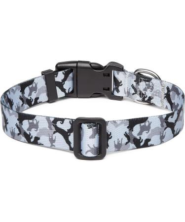 Mercano Adjustable Dog Collar - Soft Nylon Comfortable & Durable Camo Gray for Small to Medium Dogs & Puppies - Buy Online on GoSupps.com