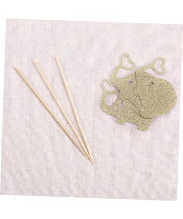 LABRIMP 3pcs Cupcake Picks Jungle Animal Toppers Gold Glitter Toppers Fruitcakes Dessert Topper Appetizers Elephant Party Decoration Cake Toothpick Topper Valentine Food Lip Gloss Wooden Golden 10.00X5.30X0.20CM - Buy Online on GoSupps.com