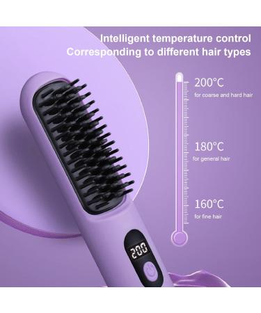 Buy Cordless Hair Straightener Brush - Portable Ionic Comb for All Hair Types | Compact Design & Constant Temperature - Buy Online on GoSupps.com