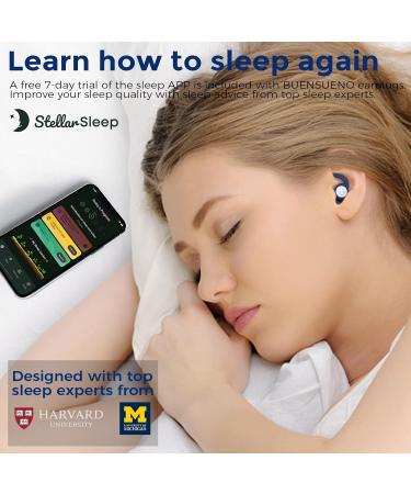 BUENSUENO Silicone Reusable Ear Plugs for Sleeping - 2 Pairs Noise Cancelling Earplugs for Sleep, Flights, Snoring - Royal Blue - Buy Online on GoSupps.com