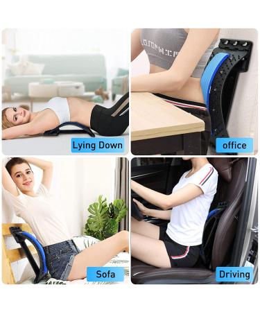 Adjustable Lower Back Stretcher for Pain Relief - Cimoany Back Cracker with Magnet, Multi-Level Support for Scoliosis, Herniated Disc, Sciatica - Black - Buy Online on GoSupps.com