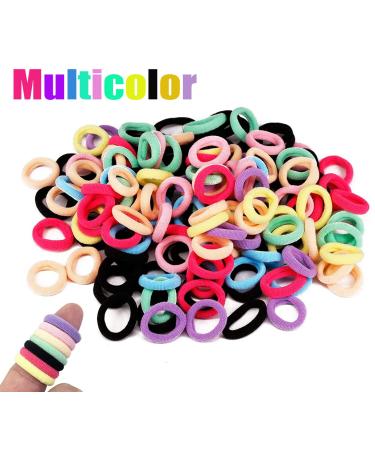 BEAUTOPE 400 Pcs Baby Hair Ties: Soft Seamless Cotton Toddler Hair Bands for Girls - Multicolor and Black Kids Elastic Ponytail Holder (0.85-inch) - Buy Online on GoSupps.com