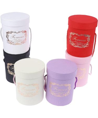Candy Box 165 * 120mm Round Flower Paper Boxes Lid Hug Bucket Florist Gift Packaging Box Gift Candy Bar Boxes Party Wedding Supply (Color : Red 165x120mm) (Size : Beige 165x120mm) - Buy Online on GoSupps.com
