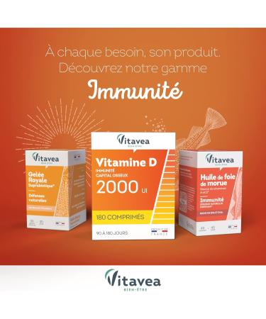 Vitavea - Vitamine D - Compl ment Alimentaire D fense Immunit - D fenses Naturelles Renforc es Maintien du Capital Osseux - 30 comprim s - Cure de 1 mois - Fabriqu en France (Lot de 2) 30 unit (Lot de 2) Vitamine D3 - Buy Online on GoSupps.com