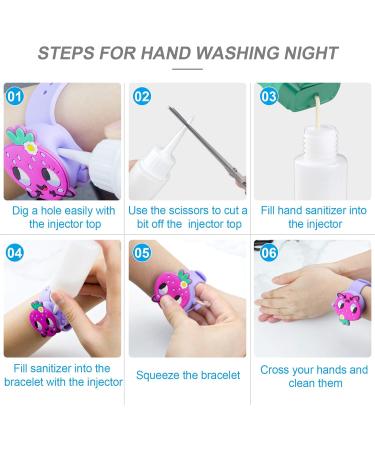 Silicone Refillable Disinfectant Bracelet - Portable Hand Sanitizer & Sunscreen Holder for Adults & Kids | Perfect for Travel Sports & Outdoors (Rainbow) - Buy Online on GoSupps.com