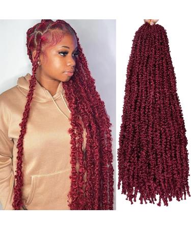 Leeven 30 Inch Butterfly Locs Crochet Hair for Woman Pre Looped Soft Locs Crochet Braiding Hair Synthetic Distressed Butterfly Locs Hair Extensions BUG# 30 Inch BUG#