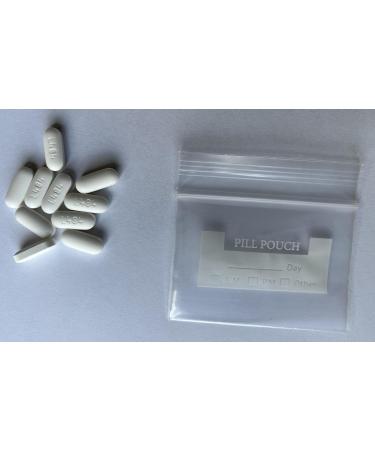 Zipper Pill Pouch Bags - 3 x 2 AM PM Daily Travel Medicine Organizer | Reusable Clear Label - Perfect for Vitamins & Medications (250 Pack - Buy Online on GoSupps.com