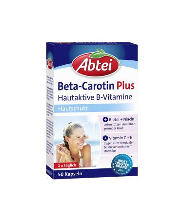 Abtei Beta-Carotene Plus skin-active B vitamins 50 capsules 19.5 g (1 pack)