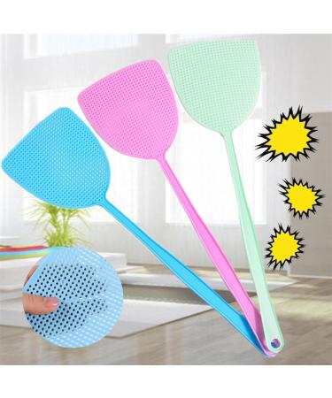 BAMFY Fly Swatter for Indoors 6 Pcs Manual Fly Swatters Plastic Fly Swat Set Heavy Duty with Long Handle Fly Swatters for Kitchen Home - Buy Online on GoSupps.com