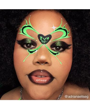 Mehron Makeup Paradise AQ Refill (.25 oz) Neon UV Martian Green/Green UV - Vibrant Colors for Bold Looks - Buy Online on GoSupps.com