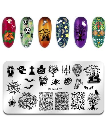 Biutee Nail Stamping Plates Kit - 10pc Templates with Stamper | Nail Art Plates for Leaves, Flowers, Animals & Holidays - Buy Online on GoSupps.com