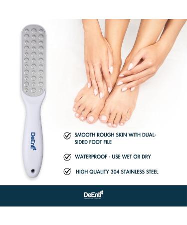 DeEnti Metal Foot File - Professional Stainless Steel Callus Remover for Salon Quality Pedicures | Lightweight Foot Scrubber for Home Use - Buy Online on GoSupps.com