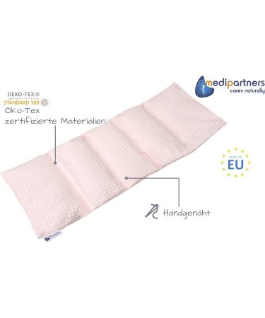 Buy Medi Partners Cherry Core Pillow 60x20cm | 100% Cotton Waffle | Eco-Friendly Heat & Cold Therapy | Removable Cover | Large Light Pink Pillow - Buy Online on GoSupps.com