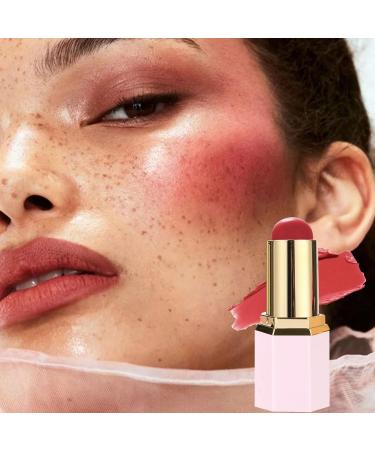 Moisturizing and waterproof blush stick for cheeks long-lasting natural face brightening cheekbones eyebrows and lips | for dry and oily skin birthdays special occasions - Buy Online on GoSupps.com