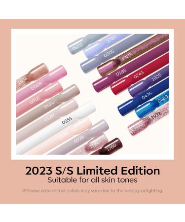 Modelones Gel Nail Polish Kit 20 Colors Nude Gel Polish Set White Glitter Pink Navy Blue Chameleon with Glitter Glossy&Matte Top Base Coat Nails Art Starter Manicure Home DIY Gifts Pink Blue - Buy Online on GoSupps.com