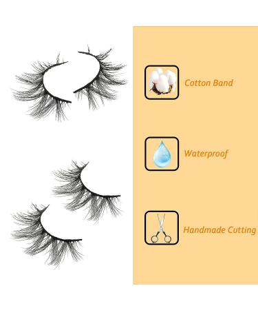 Doore 3D Lashes - 10-17mm False Eyelashes - Natural Look, Handmade, Reusable - 2 Pairs, Pack of 1 - Buy Online on GoSupps.com