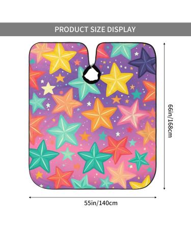 Stars Printed Polyester Hair Cutting Cape | Professional Adult Haircut Accessories | Smooth & No Sticky Hair | 55x66in - Buy Online on GoSupps.com