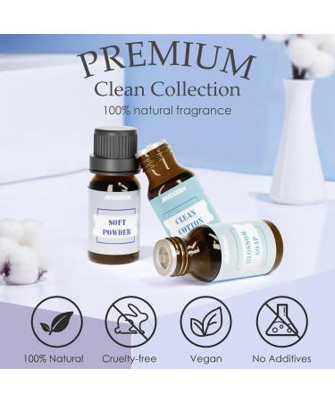 Clean Essential Oils Set ARVIDSSON Fragrance Oil for Home Cleaning Products Fresh Linen Clean Air Fresh Cotton Soft Powder Blossom Soap Lemongrass Clean Home Scented Oils - Buy Online on GoSupps.com