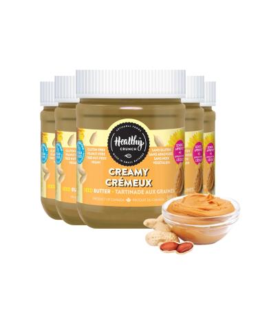 Healthy Crunch Seed Butter Creamy Flavor - 6 Units X 340 Grams - Sunflower Butter Alternative - Nut Butter Spread - Perfect for Snacks - Organic Sunflower Seed Butter Option - Non-GMO & Vegan