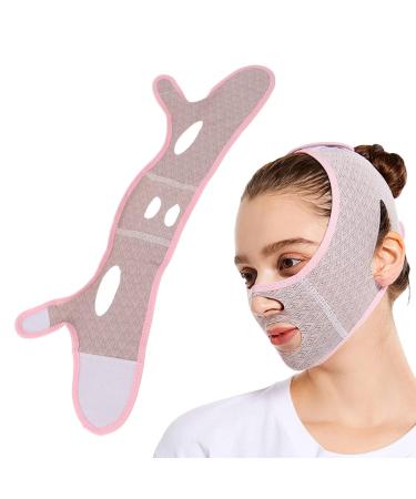 Agatige Reusable V Line Mask Facial Slimming Strap Adjustable Portable V Line Lifting Face-belt Chin Strap Wrinkle Removal Face Skin Tightening Bandage for Women and Men