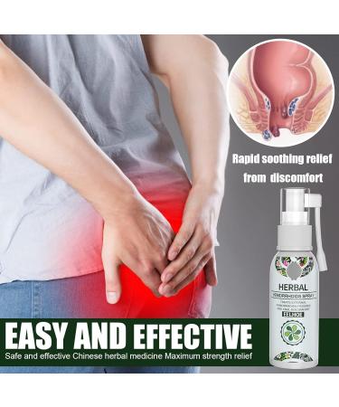 Natural Herbal Hemorrhoids Spray for Fast Relief | Soothing Itching & Burning | Heal Anal Fissures - 1 Piece - Buy Online on GoSupps.com