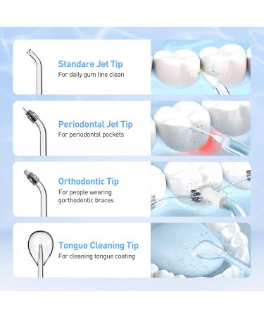 Professional Cordless Water Flosser - 6 Modes, 5 Jet Tips, Electric Rechargeable, IPX7 Waterproof - Dental Oral Irrigator for Teeth Cleaning, Home/Family/Braces Care - Buy Online on GoSupps.com