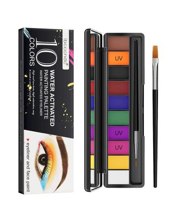 VigCebit Face & Body Painting Palette - 10 Water Activated Colors for Kids & Adults - Perfect for Parties & Events - Buy Online on GoSupps.com