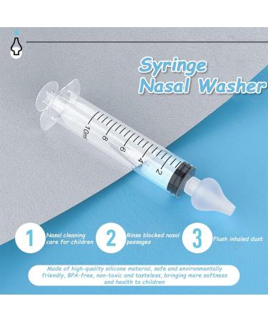 Nasal Shower Yutou 10ml Syringe - Safe Nose Cleaner for Newborns & Children | 4-Piece Set with Reusable Silicone Tip - International Shipping - Buy Online on GoSupps.com