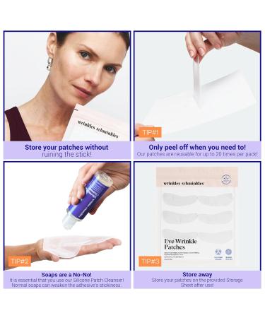 Wrinkles Schminkles Under Eye Wrinkle Starter Pack - Reusable Patches & Cleanser for Smoother Eyes | Shop Internationally - Buy Online on GoSupps.com