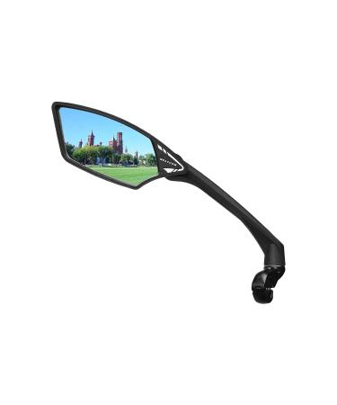 MEACHOW New Scratch Resistant Glass Lens,Handlebar Bike Mirror, Rotatable Safe Rearview Mirror, Bicycle Mirror, (Silver Left Side) ME-006LS