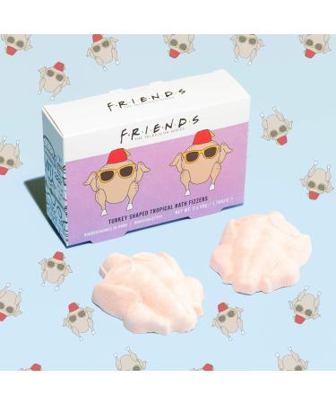 Friends TV Show Turkey Shaped Fizzers - 2x50g Tropical Scented Bath Fizzies - Buy Online on GoSupps.com