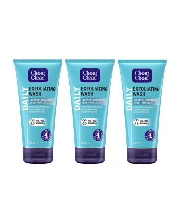 Pack of 3 Clean & Clear cleansing and exfoliating creams of 150 ml [Personal hygiene products]