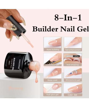 KANORINE 8-in-1 Neutral Nude Brown Gel Nail Builder - Nail Strengthener and Extension Gel Builder - 15ML Bottle - Buy Online on GoSupps.com