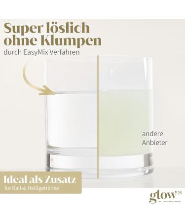 Buy GLOW25 Collagen Powder 300g - Premium Hydrolyzed Peptides Type 1 & 3 - Perfect Solubility - 20 Portions - International Shipping Available - Buy Online on GoSupps.com