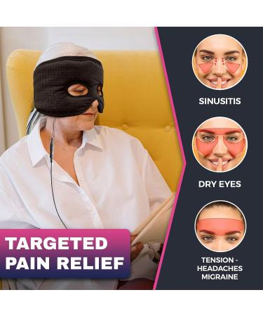Moist Heat Sinus Pressure Relief Mask - Extra Large Face Heating Pad for Sinusitis, Migraine, and Headache Relief - Buy Online on GoSupps.com