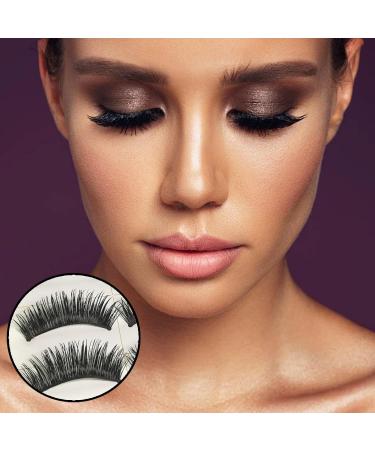 Lashes False Eye Lash Eyelashes Fluffy Russian Eyelash Strip Lash Wispy Handmade Cat Eye Lashes Volume Dramatic 5 Pairs 3D Thick Long Fake Lashes with Glue Natural Cross for Party Cosplay - Buy Online on GoSupps.com