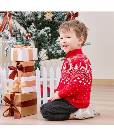 Christmas Reindeer Toddler Boys Sweater Cardigan | Xmas Winter Knit Top 18-24 Months Red - Buy Online on GoSupps.com