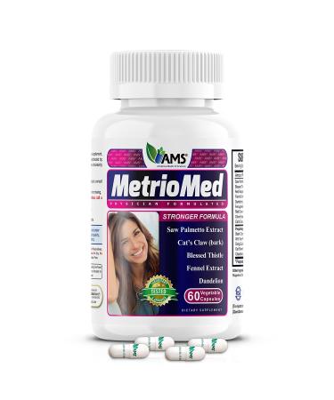 America Medic & Science MetrioMed 60 Capsules | Fertility Supplement for Women | Organic Pills with Black Cohosh Chasteberry and Red Clover Herbs