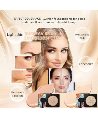 IFFANY Beauty Cream - Free Gift Mushroom Head Makeup Brush Concealer Moisturizing BB Cream Mushroom Head Air Cushion CC Nude Cream Durable for All Skin Types - Buy Online on GoSupps.com