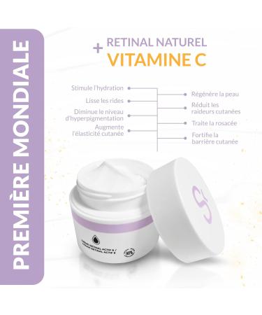 SKINEANCE World 1st: Retinal + Vitamin C. Anti-aging innovation Organic Face Cream 50 ml Vegan Highly dosed retinal 98% natural origin 8 Actions in 1 Powerful Anti-Wrinkle - Buy Online on GoSupps.com